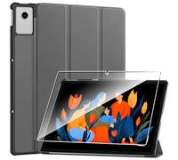 Case for Lenovo Idea Tab Plus 12.1‘’,Protective Case with [1 Pack] Tempered Glass Screen Protector, [PU Leather] [Protective Ultra Thin][Stand Function] [Anti Scratch]-Grey