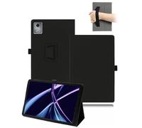 Case for Lenovo Idea Tab Pro 12.7 inch 2025 Newest Tablet - PU Leather Folio Cover with Folding Stand,toergy Hand Strap & Pencil Holder, Black