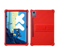 Case for Lenovo Idea Tab Pro 12.7 Inch 2025 (TB-373FU TB-375FC) Tablet with PC Kickstand, Soft Silicone, Washable, Thickened Corner Shockproof Case, Red