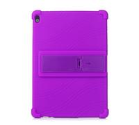 Case for Lenovo M10 Plus 10.3 Inch 2020 TB-X606F X606X / Lenovo Tab K10 10.3 Inch 2021,Reinforced Four-Corner Rugged Shockproof Silicone Cover with Foldable Kickstand (Purple)