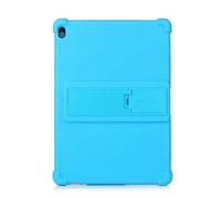 Case for Lenovo M10 Plus 10.3 Inch 2020 TB-X606F X606X / Lenovo Tab K10 10.3 Inch 2021,Reinforced Four-Corner Rugged Shockproof Silicone Cover with Foldable Kickstand (Light Blue)