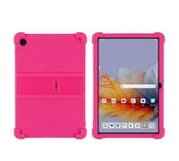 Case for Lenovo Tab K10C / E10C TB-X6E6F 10.1 inch Tablet with PC Kickstand, Soft Silicone, Washable, Thickened Corner Shockproof Case, Rose