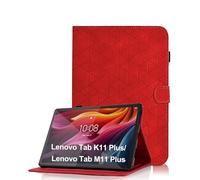 Case for Lenovo Tab K11 Plus/Lenovo Tab M11 Plus 11.45 Inch Multi-Angli Cover with Stand Function PU Leather Flip Tablet Case - Red