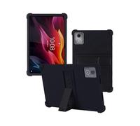 Case for Lenovo Tab K11 Plus TB352FU 11.45" Tablet 2025 New,WUNIAK Shock Proof Lightweight Stand Rubber Shell Protective Cover,Kids Friendly Soft Silicone Adjustable Stand Cover,Black