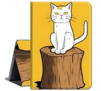 Case for Lenovo Tab M10 Plus (2020 2nd Gen) TB-X606F / TB-X606X 10.3 inch,Slim Lightweight Smart Shell Stand Cover with Auto Wake/Sleep Case for Lenovo M10 Plus 10.3 inch,Cat on Wooden