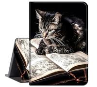 Case for Lenovo Tab M10 Plus (2020 2nd Gen) TB-X606F / TB-X606X 10.3 inch,Slim Lightweight Smart Shell Stand Cover with Auto Wake/Sleep Case for Lenovo M10 Plus 10.3 inch,Brown Cat and Book