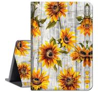 Case for Lenovo Tab M10 Plus (2020 2nd Gen) TB-X606F / TB-X606X 10.3 inch,Slim Lightweight Smart Shell Stand Cover with Auto Wake/Sleep Case for Lenovo M10 Plus 10.3 inch,Wooden Planks Sunflower