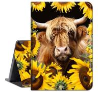 Case for Lenovo Tab M10 Plus (2020 2nd Gen) TB-X606F / TB-X606X 10.3 inch,Slim Lightweight Smart Shell Stand Cover with Auto Wake/Sleep Case for Lenovo M10 Plus 10.3 inch,Brown Cow Sunflower