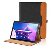 Case for Lenovo Tab M10 Plus 3rd Gen 10.6 Inch 2022 (TB125FU/TB128FU) - PU Leather Business Folio Case with Hand Strap and Pocket, Black