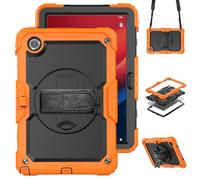 Case for Lenovo Tab M10 Plus 3rd Gen 10.6 Tablet with Built-in Screen Protector 360 Rotating Hand Strap/Shoulder Strap Heavy Duty Shockproof Hybrid Cover for Lenovo Tab M10 Plus 3rd Gen Orange