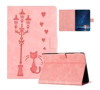 Case for Lenovo Tab M10 Plus 3rd Gen 10.6 (TB125FU /TB128FU)， lightweight Embossed Cat Flip Tablet PU Leather Case with Fold Stand Protection Cover for Lenovo Tab M10 Plus 3rd Gen,Pink