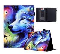 Case for Lenovo Tab M10 Plus 3rd Gen 10.6 (TB125FU /TB128FU), Premium PU Leather Magnetic Cover Flip Stand Smart Shell with Card Holder for Lenovo Tab M10 Plus 3rd Gen (TB125FU),wolf