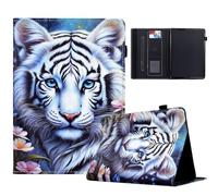 Case for Lenovo Tab M10 Plus 3rd Gen 10.6 (TB125FU /TB128FU), Premium PU Leather Magnetic Cover Flip Stand Smart Shell with Card Holder for Lenovo Tab M10 Plus 3rd Gen (TB125FU),tiger