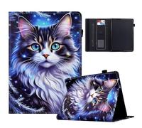 Case for Lenovo Tab M10 Plus 3rd Gen 10.6 (TB125FU /TB128FU), Premium PU Leather Magnetic Cover Flip Stand Smart Shell with Card Holder for Lenovo Tab M10 Plus 3rd Gen (TB125FU),cat