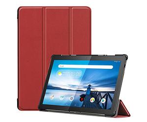 Case for Lenovo Tab M10 TB-X605F 10.1 Inch Smart Cover Case with Stand Function and Auto Sleep/Wake Function Wine Red