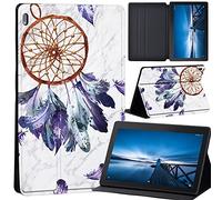 Case for Lenovo Tab M10 TB-X605F/ TB-X605L/ TB-X505F/ TB-X505L, Leather Tri-Fold Stand Cover Case for Lenovo Tab M10 10.1-Inch Tablet, (dream catcher feather)