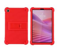 Case for Lenovo Tab One 8.7 inch (TB305FU) Tablet with PC Kickstand, Soft Silicone, Washable, Thickened Corner Shockproof Case, Red
