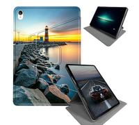 Case for Lenovo Tab P11 Plus 2021 / Tab P11 11" / P11 2020 TB-J606F TB-J606X / P11 Plus TB-J607-360 Rotating Stand Folding Protective Cover with Auto Sleep/Wake,Citys Lighthouse