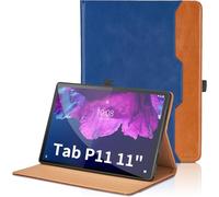 Case for Lenovo Tab P11 Plus 2021/Tab P11 2020 11 inch - Model TB-J616F/TB-J616X/TB-J606F/TB-J606X with Hand Strap,PU Leather Folio Tablet Cover, Blue
