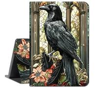 Case for Lenovo Tab P11 Plus 2021 TB-J616F & Tab P11 TB-J606F 11.0 inch,Slim Soft Shockproof TPU Silicone Protective Back Shell Case for Lenovo Tab P11 /P11+ 11",Crows and Flowers