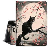 Case for Lenovo Tab P11 Plus 2021 TB-J616F & Tab P11 TB-J606F 11.0 inch,Slim Soft Shockproof TPU Silicone Protective Back Shell Case for Lenovo Tab P11 /P11+ 11",Black Cat and Cherry