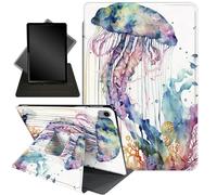 Case for Lenovo Tab P11 Plus Case 2021 (TB-J616F / J616X), 360 Degree Rotating Folding Stand,with Auto Sleep/Wake Case for Lenovo Tab P11 11” 2020 (TB-J606F TB-J606X),Watercolor Jellyfish