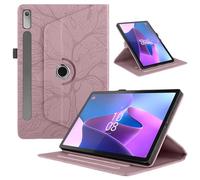 Case for Lenovo Tab P11 Pro Gen 2 11.2" 2022 Cover |3D Embossed Leaf Vein| Shockproof Sturdy 360 Degree Swiveling Stand Cover for 11.2 inch Lenovo Tab P11 Pro 2nd Generation - Rose Gold