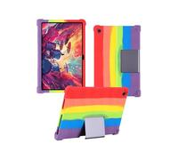 Case for Lenovo Tab Plus 11.5 Inch Android 14 Tablet 2024- Soft Silicone Shock Proof Lightweight Stand Rubber Shell Protective Cover,Kids Friendly Soft Silicone Adjustable Stand Cover,Rainbow
