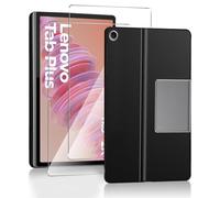 Case for Lenovo Tab Plus +2 Pieces Screen Protector,Shockproof Anti Scratch Ultra Slim Soft TPU Silicone Touch Lightweight Cover,Black