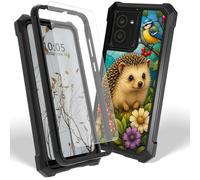 Case for Lively Jitterbug Smart 5 w/ Screen Protector, Flower Hedgehog