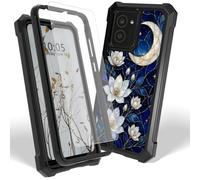 Case for Lively Jitterbug Smart 5 w/ Screen Protector, Lotus Leaf Moon
