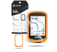 Case for Magene C506/Magene C506SE Bike Computer, yystao Silicone Protective Case Comes with 1 PET soft films, Shockproof, Water Resistant, Dust-Resistant, Orange