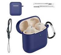 Case for Marshall Minor IV 2025- Liquid Silicone Full-Body Protective Cover,Compatible with Wired & Wireless Charging,Anti-Fingerprint,Dustproof,Shockproof,Skin-Friendly Texture(Dark Blue)