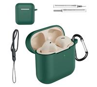 Case for Marshall Minor IV 2025- Liquid Silicone Full-Body Protective Cover,Compatible with Wired & Wireless Charging,Anti-Fingerprint,Dustproof,Shockproof,Skin-Friendly Texture(Dark Green)