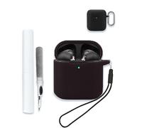 Case for Marshall Minor IV True Wireless Headphone, Soft Silicone Protective Portable Scratch Shock Resistant Hard Shell with Cleaner Kit & Carabiner & Lanyard，Black