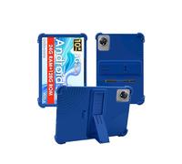 Case for MENTUME K80/K70 Tablet Android 15 Tablets 10.1 Inch,WUNIAK Pen Slot Design Shock Proof Lightweight Stand Rubber Shell Protective Cover,Kids Friendly Soft Silicone Adjustable Stand Cover,Blue