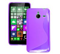 Case For Microsoft Lumia 640 XL - Shockproof TPU Silicone Gel Soft Slim Protective Lightweight Flexible Back Case Phone Cover - Purple S Line