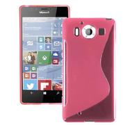 Case For Microsoft Lumia 950 - Soft Flexible Silicone Gel Shockproof Slim TPU Protective Lightweight Back Case Phone Cover - Pink S Line