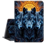 Case for Microsoft Surface Go 3 2021 10.5"/Surface Go 2 2020 10.4"/Surface Go 10" 2018,Slim Soft Shockproof TPU Silicone Protective Back Shell Case,Three Cute Wolf