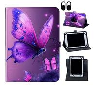 Case for Microsoft Surface Go 3 /Surface Go 2 10.5 Inch/Surface Go 10 Inch,360 Degree Rotating Stand,Adjustable Silicon Band Shockproof Protective Cover and Magnetic Closure,Crescent Pink Flower