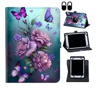 Case for Microsoft Surface Go 3 /Surface Go 2 10.5 Inch/Surface Go 10 Inch,360 Degree Rotating Stand,Adjustable Silicon Band Shockproof Protective Cover and Magnetic Closure,Soon Moon Stars Black