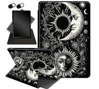 Case for Microsoft Surface Go 3/ Surface Go 2 10.5 Inch/Surface Go 10 Inch,360 Degree Swiveling Stand Protective Cover with Auto Sleep/Wake,for Surface Go 3/2/ Surface Go,Soon Moon Stars Black