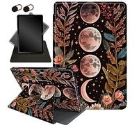 Case for Microsoft Surface Go 3/ Surface Go 2 10.5 Inch/Surface Go 10 Inch,360 Degree Swiveling Stand Protective Cover with Auto Sleep/Wake,for Surface Go 3/2/ Surface Go,Crescent Pink Flower
