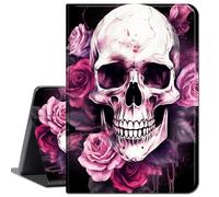 Case for Microsoft Surface Go 4 2023 / Go 3 2021 / Go 2 2020 / Surface Go 2018 10-inch Tablet,Slim Lightweight Smart Shell Stand Cover with Auto Wake/Sleep,Skull Pink Flower
