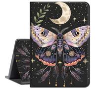 Case for Microsoft Surface Go 4 2023 / Go 3 2021 / Go 2 2020 / Surface Go 2018 10-inch Tablet,Slim Lightweight Smart Shell Stand Cover with Auto Wake/Sleep,Purple Butterflies Moon