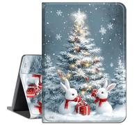 Case for Microsoft Surface Go 4 (2023)/Surface Go 3 (2021)/ Surface Go 2 (2020), Surface Go (2018),Slim Soft Shockproof TPU Silicone Protective Back Shell Case,Rabbit and Christmas Tree