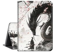 Case for Microsoft Surface Go 4 (2023)/Surface Go 3 (2021)/ Surface Go 2 (2020), Surface Go (2018),Slim Soft Shockproof TPU Silicone Protective Back Shell Case,Black White Dragon