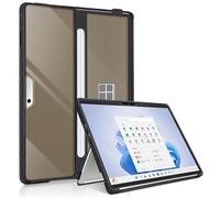 Case for Microsoft Surface Pro 11/10/9/8, Full Body Protection All-in-one Rugged for Surface pro 13 Inch Cover, TPU Rugged Frame, Compatible with Type Cover Keyboards, Transparent Grey