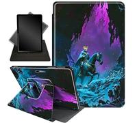 Case for Microsoft Surface Pro 7,360 Degree Rotating Stand Smart Protective Case,Purple Skull