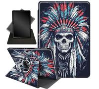 Case for Microsoft Surface Pro 7,360 Degree Rotating Stand Smart Protective Case,Skull